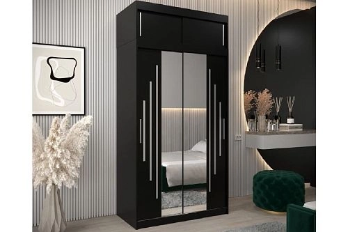 Шкаф-купе Валмиера-4А NEW Черный - фото 1