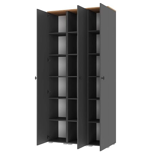 Шкаф распашной Квели 3.1 Графит - фото 2