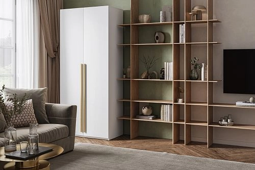 Шкаф распашной Лорена Хит-2 Белый - фото 1