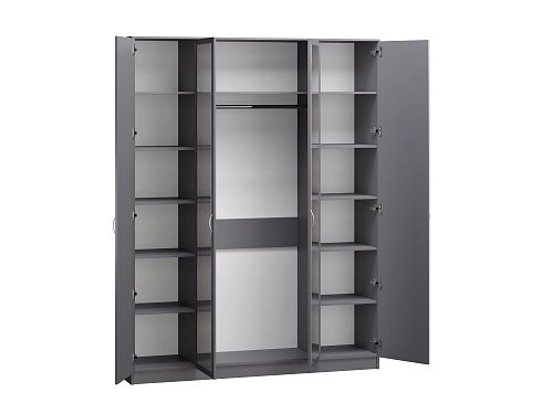 Шкаф распашной Лайт-4 Графит - фото 3