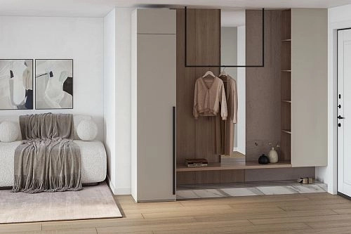 Шкаф распашной с антресолью Микос МДФ-1 Кашемир - фото 1