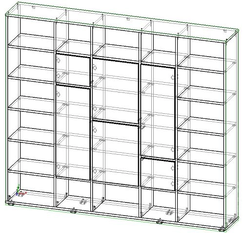 Стеллаж Куб-4 Кашемир Венге МДФ - фото 2