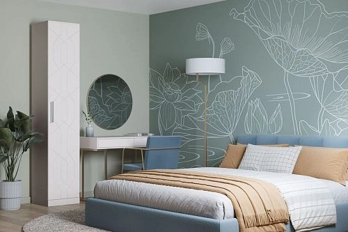 Шкаф распашной Дольче-1 МДФ Белый - фото 1