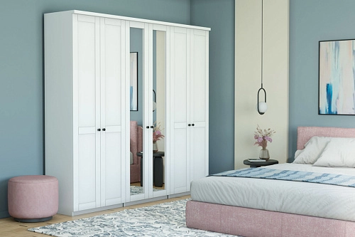 Шкаф распашной София РАХ-4 МДФ Белый - фото 1