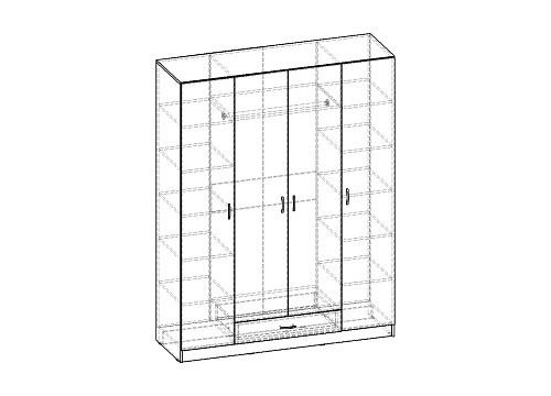 Шкаф распашной Рио-4.6 - фото 4