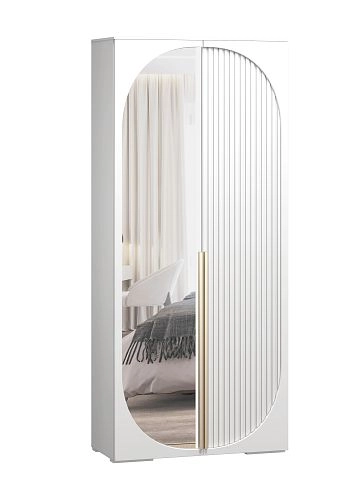 Шкаф распашной Брей-1.1 Белый - фото 2