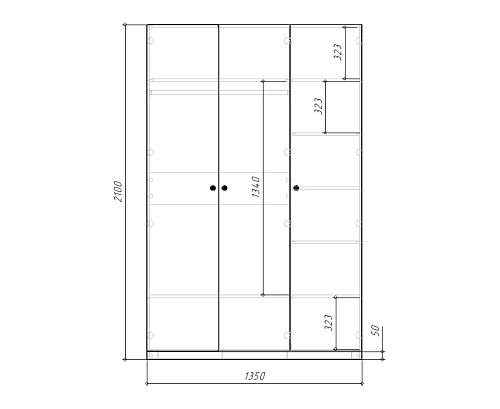 Шкаф распашной Банни-3 Розовый Лайт - фото 4