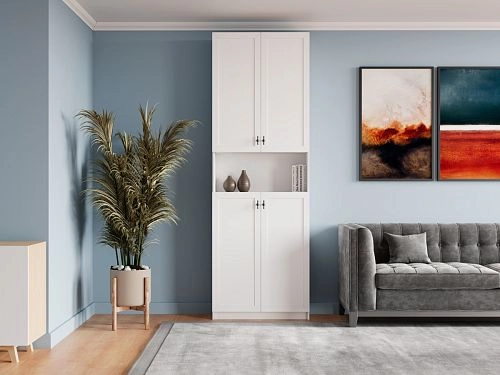 Стеллаж Билли Хелена-22 Белый/Черный - фото 1