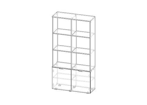 Стеллаж Салерно 2 Аквамарин - фото 3