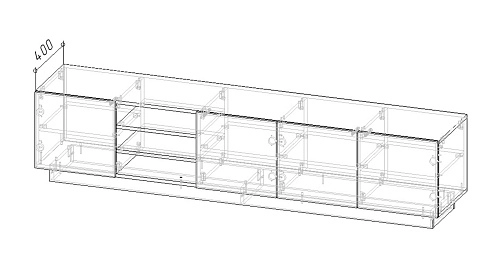 ТВ тумба Алиса 4 Белый - фото 4