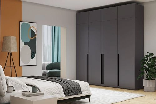 Шкаф распашной Лорена Пакс-4 с антресолью Графит - фото 1