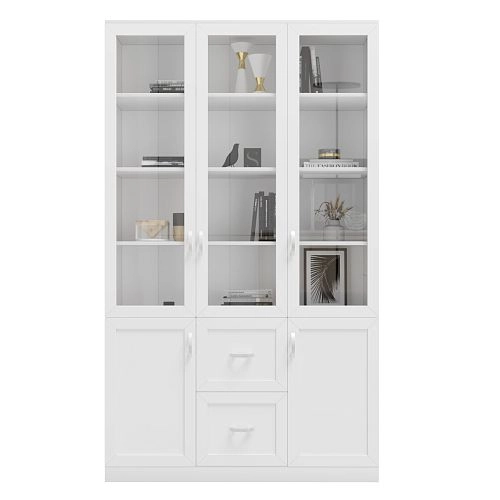 Шкаф Библиотека Библиограф 3.4 Квадро Белый - фото 4