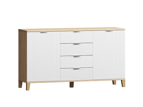 Комод Марвин 25.1 фрезеровка 8 Белый - фото 2