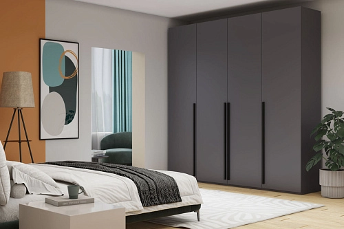 Шкаф распашной Лорена Пакс-4 Графит - фото 1