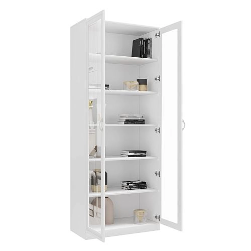 Книжный шкаф Библиограф 2.1 Рельеф Белый - фото 2