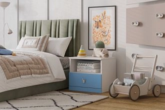 прикроватная Банни-2 Пастельно-Синий