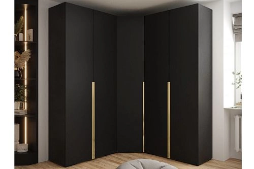 Шкаф угловой Мори-15 Черный - фото 1