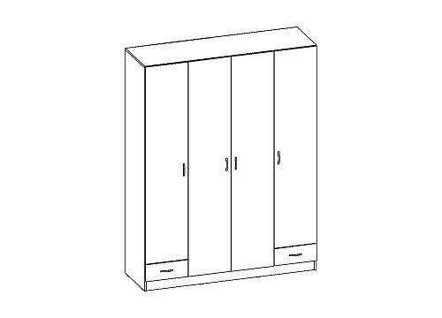 Шкаф распашной Рио-4.2 - фото 3