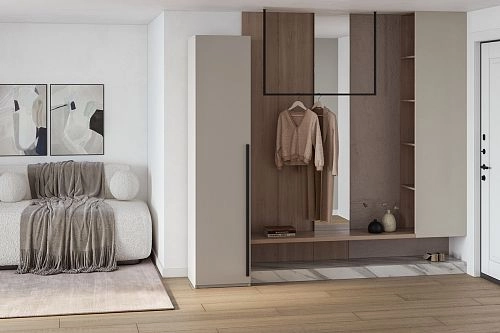 Шкаф распашной Микос МДФ-1 Кашемир - фото 1