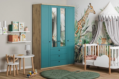 Шкаф распашной София РАХ-20 МДФ Аквамарин - фото 1