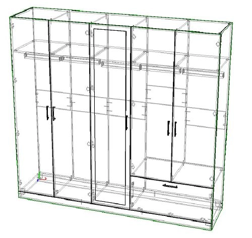 Шкаф распашной Бари-4 Белый - фото 4