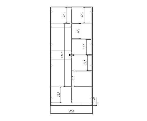 Шкаф распашной Банни-2 Пастельно-Синий - фото 4