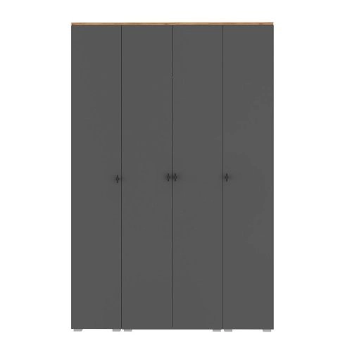 Шкаф распашной Квели 4 Графит - фото 4