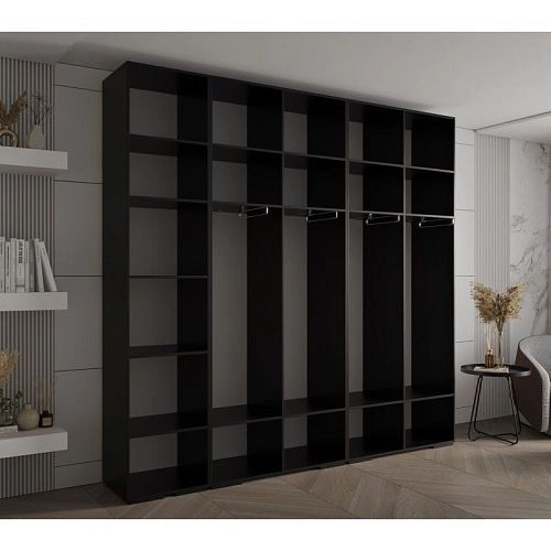 Шкаф распашной Люксор-5 Черный - фото 3