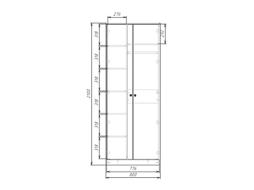 Шкаф распашной Монреаль-2 - фото 4