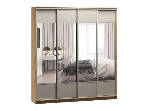 Шкаф-купе Борнео-4.6 Дуб Золотистый/Слоновая Кость - фото 2