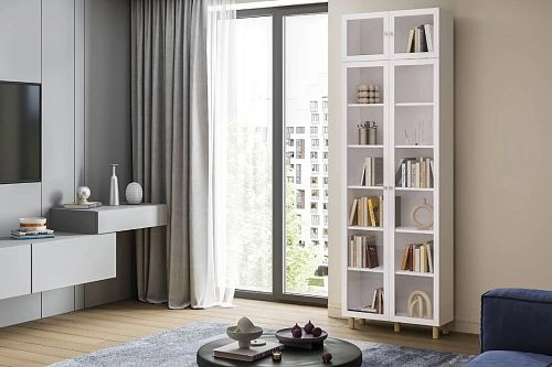 Шкаф для книг Билли Сканди с антресолью-20 - фото 1