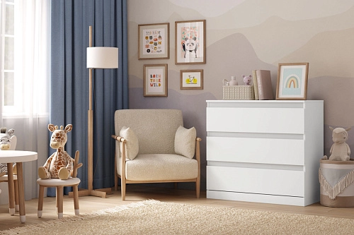 Комод Стефани Мальм-17 Белый - фото 1