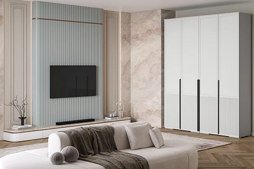 Шкаф распашной Телфорд-4 Белый - фото 1