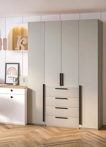 Шкаф распашной Хейсон-5 Кашемир Черный - фото 2