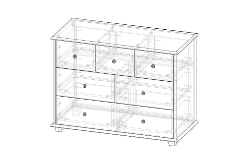 Комод Луиза-2 Классик МДФ Белый - фото 2