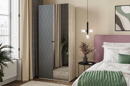 Шкаф распашной Колорадо-2 с зеркалом МДФ - фото 1