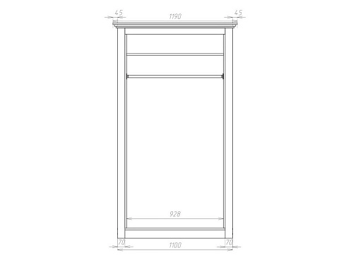 Шкаф распашной Классика Люкс-3.6 МДФ - фото 3