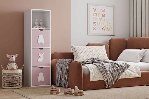 Стеллаж KIDS 17 Розовый Лайт - фото 1