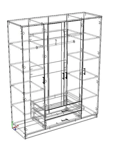 Шкаф распашной Престиж 4.2 с зеркалами - фото 2