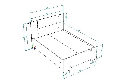 Кровать Муна, ширина-160 - фото 2