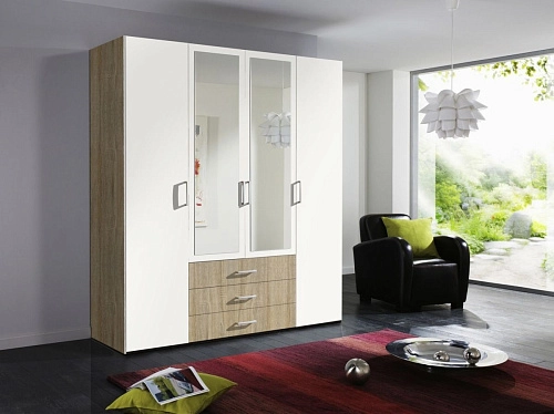 Шкаф распашной Престиж 4.3 с зеркалами - фото 1