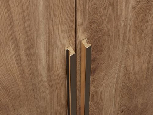 Шкаф распашной Эдинбург-3 с антресолью Дуб Кастелло коньячный - фото 2