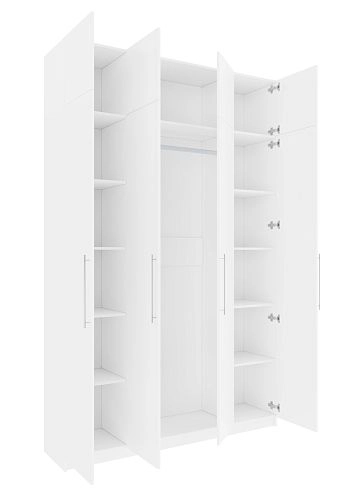 Шкаф распашной Калифорния-4 с антресолью Белый - фото 3