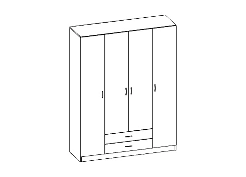 Шкаф распашной Рио-4.7 - фото 3