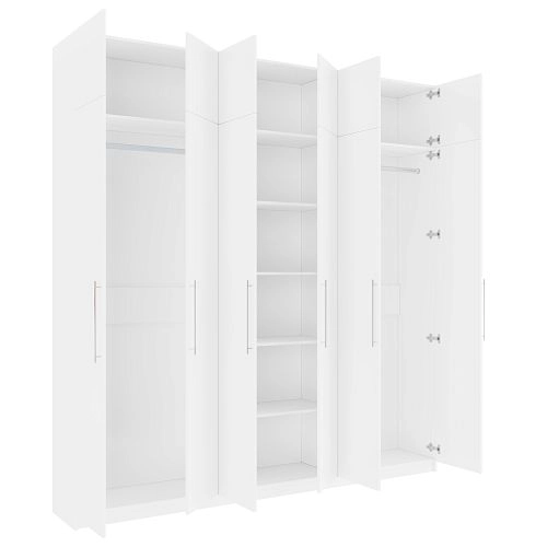 Шкаф распашной Калифорния-6 с антресолью Белый - фото 3