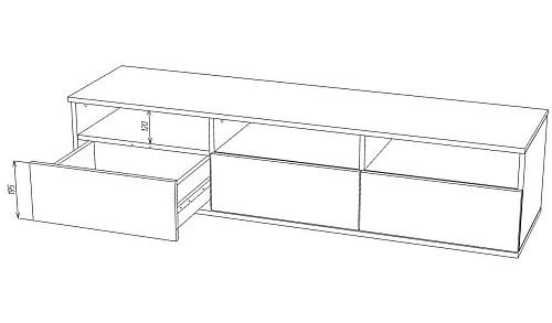 ТВ тумба Марвин Йорк фрезеровка 2 Милк - фото 3