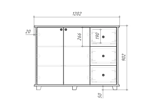 Комод Луиза-4 Классик МДФ Белый - фото 3