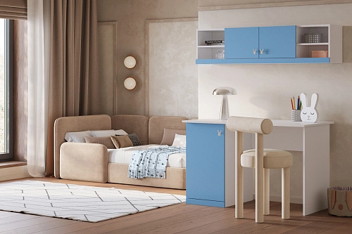 Стенка детская Банни-12 Пастельно-Синий - фото 1