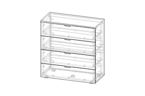 Комод Тоди-4 Черный - фото 3