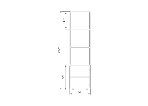 Стеллаж Салерно 1 Черный - фото 4